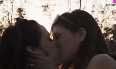 Georgia Jones And Shyla Jennings Have Hot Lesbian Sex On The Couch.