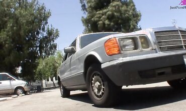 Kara Price And Lily Cade Fuck Each Other At The Mechanic's Garage.