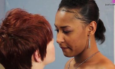 Lesbian Lily Cade Fucks Mocha Beauty Jazzy Jamison With A Strap On