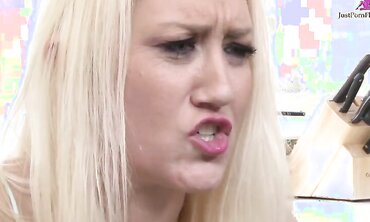 Blonde Babe Alana Evans Comforts Her Neighbor by Eating Her Out