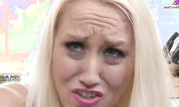 Blonde Babe Alana Evans Comforts Her Neighbor by Eating Her Out