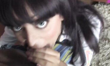 Sexy Schoolgirl Plowed on Couch