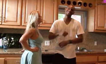 Black Man Picks up Blonde and Gives Her Cock
