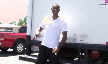 Black Man Picks up Blonde and Gives Her Cock