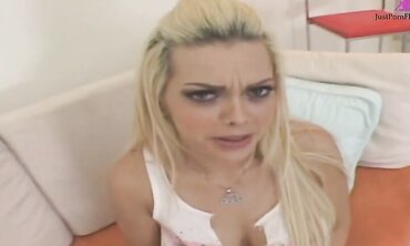 Starla Looks Up At The Camera While Sucking On A Dick And Being Boned