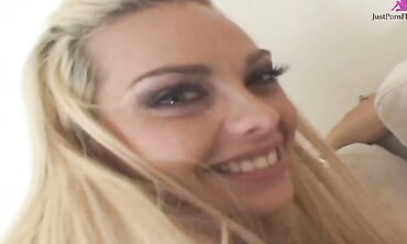 Starla Looks Up At The Camera While Sucking On A Dick And Being Boned