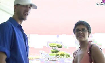 Haileey James Is A Short Haired Brunette Wearing Glasses That Loves Cock