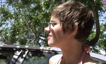 Haileey James Is A Short Haired Brunette Wearing Glasses That Loves Cock