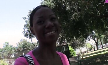 Black Chick Lux Play Gets Down For Interracial Sex With Big White Cock