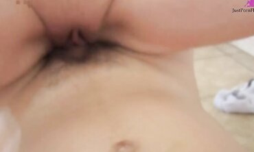 Little slut tricks her friend's boyfriend to stop by so she can fuck and suck him.  He shoots his load on he stomach.