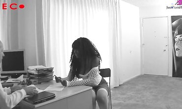 Black babe Nyomi Banxxx Gets Her Pussy Pounded by a White Cock