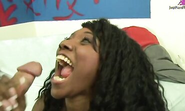 Black babe Nyomi Banxxx Gets Her Pussy Pounded by a White Cock