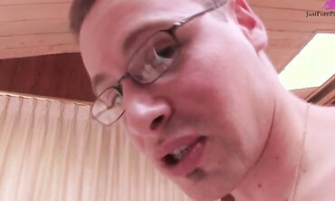 Dudes cruise the mall parking lot and convince naughty little slut into threesome for money.  Massive facial and tit shot...but no cash.