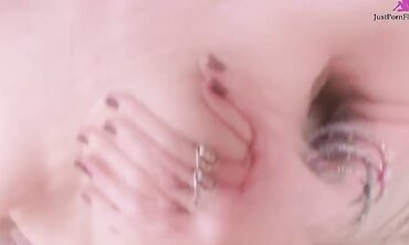 Dudes cruise the mall parking lot and convince naughty little slut into threesome for money.  Massive facial and tit shot...but no cash.