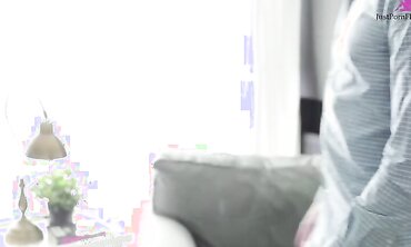 Hot Russian Teen Gets a Hard Cock Wearing White Stockings