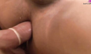 A hot brunette trans came home from work where her roommate was waiting for her, naked and waiting for a passionate blowjob. The girl rewarded him with magical sensations