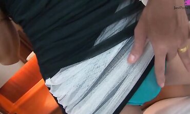 Passionate Asian trans having gathered for a meeting was very excited and could not resist not to play with her toys