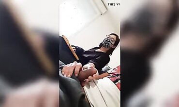 French MILF Gives Handjob in Dentist's Waiting Room