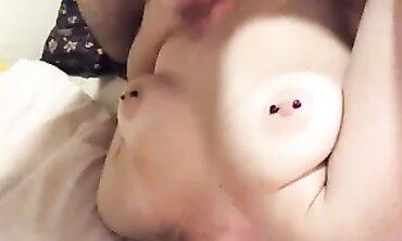 POV: Blonde Amateur Daughter Covers Dad's Chest in Cum