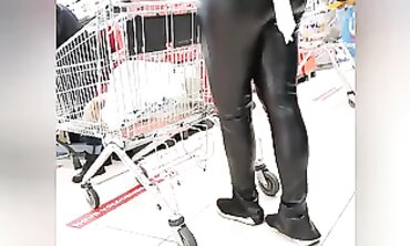 POV: Blonde MILF Mom in Tight Leather Leggings