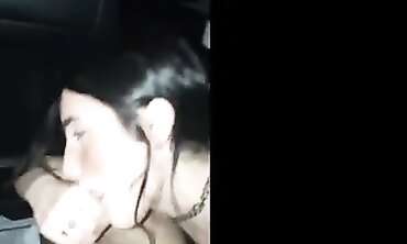 Slender Girlfriend Offers Blowjob and Handjob in Car