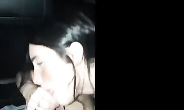 Slender Girlfriend Offers Blowjob and Handjob in Car