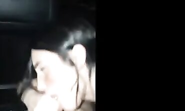 Slender Girlfriend Offers Blowjob and Handjob in Car