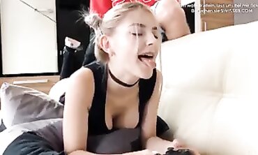 Schweizer Blondine Harte Doggystyle-Fuck