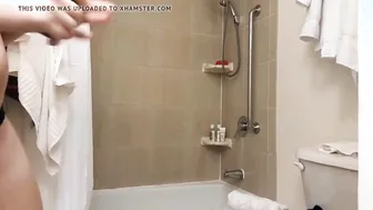 Spy Cam Captures Stunning Brunette MILF in the Shower