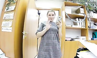 BBW Milf Flashes Her Big Ass in the Office