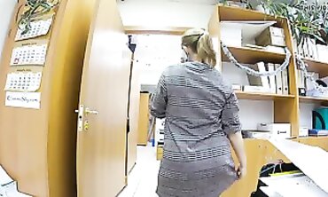 BBW Milf Flashes Her Big Ass in the Office