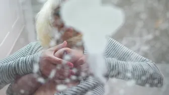 POV: Blonde MILF Lactating and Squirting