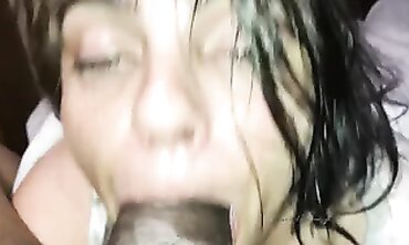 POV: Step Mom Swallows My Load in Her Mouth
