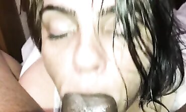 POV: Step Mom Swallows My Load in Her Mouth
