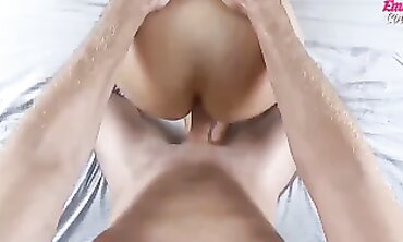 POV Amateur Girlfriend Gets Doggystyle Creampie After Massage