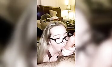 Beauty Swallows Deep In Her First Legal Blowjob