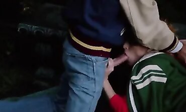 Cheerleader Swallows Deep Throat Load