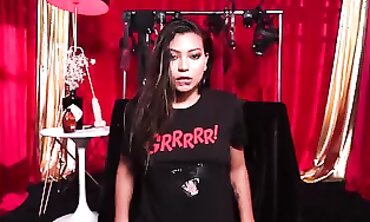 Dark-Haired Latina Squirts During Solo Webcam Orgasm