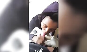 Mega-Bitch Black Hooded Blowjob & Cum Swallowing