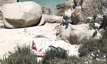 Spy Caught Masturbating on Naturist Beach