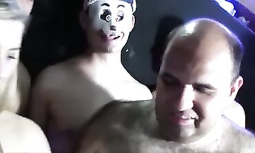 Supah Sexy Blonde Babe Gets Mass Bukkake Creampie