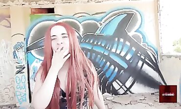 Cute Stepdaughter Satisfies Her Stepdad Outdoors