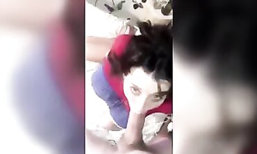 POV Webcam Brunette Takes Deep Throat With Big Cock