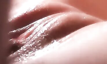 Close-Up of Wet Friction and Cum Play