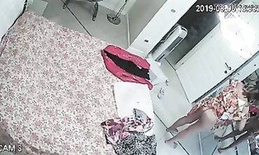 Honey MILF Caught on Hidden Cam Changing in Apartment