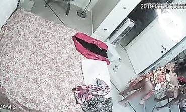 Honey MILF Caught on Hidden Cam Changing in Apartment