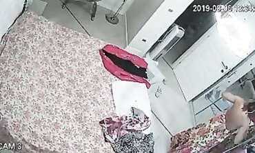 Honey MILF Caught on Hidden Cam Changing in Apartment