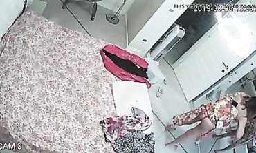 Honey MILF Caught on Hidden Cam Changing in Apartment