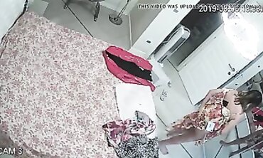 Honey MILF Caught on Hidden Cam Changing in Apartment
