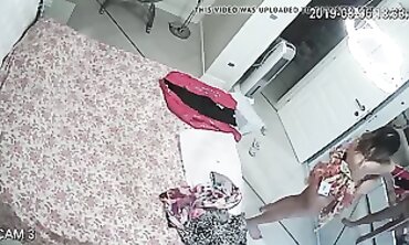 Honey MILF Caught on Hidden Cam Changing in Apartment